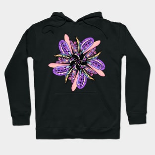 Floral multicolored mandala with fine details. Hoodie